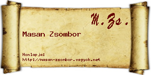 Masan Zsombor névjegykártya